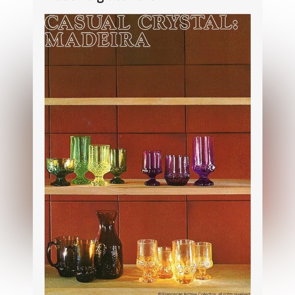 COPY - Vintage Tiffin Franciscan Madeira Sherbet glasses Pumpkin set of 2 - Picture 7 of 8